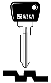 Afbeelding van Silca Autosleutel plastic kop brass MAZ17BP