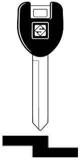 Afbeelding van Silca Autosleutel plastic kop brass MAZ19FP