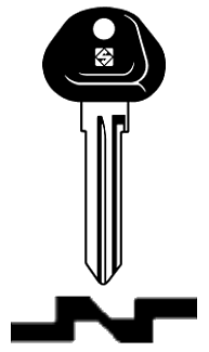 Afbeelding van Silca Autosleutel plastic kop brass MAZ1P