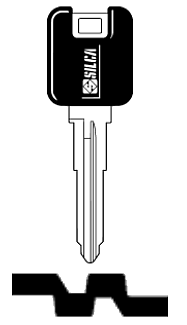 Afbeelding van Silca Autosleutel plastic kop staal MAZ13DP