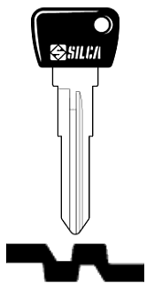 Afbeelding van Silca Autosleutel plastic kop staal MAZ16BP
