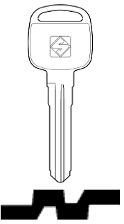 Afbeelding van Silca Autosleutel z/plastic kop brass MAZ14R