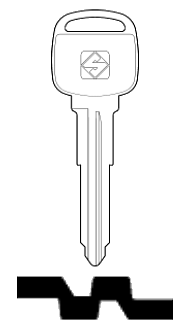 Afbeelding van Silca Autosleutel z/plastic kop staal MAZ13