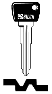 Afbeelding van Silca Autosleutel plastic kop brass MAZ20RBP