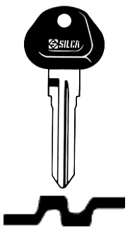 Afbeelding van Silca Autosleutel plastic kop brass MAZ2RP