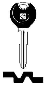 Afbeelding van Silca Autosleutel plastic kop staal MAZ20RGP