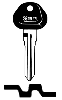 Afbeelding van Silca Autosleutel plastic kop staal MAZ2P
