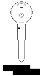 Afbeelding van Silca Autosleutel z/plastic kop brass MAZ25R