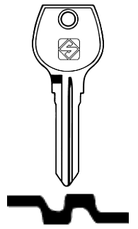 Afbeelding van Silca Autosleutel z/plastic kop staal MAZ2