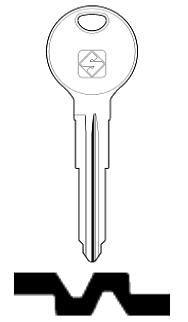 Afbeelding van Silca Autosleutel z/plastic kop staal MAZ20R