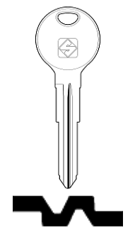 Afbeelding van Silca Autosleutel z/plastic kop staal MAZ21R