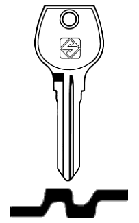 Afbeelding van Silca Autosleutel z/plastic kop staal MAZ2R