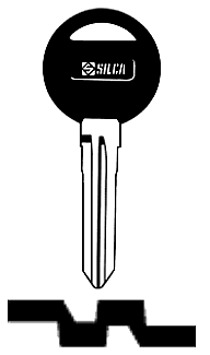 Afbeelding van Silca Autosleutel plastic kop staal MAZ7AP