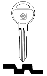 Afbeelding van Silca Autosleutel z/plastic kop staal MAZ7