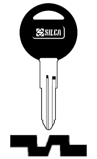 Afbeelding van Silca Autosleutel plastic kop brass MAZ8RAP