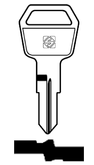 Afbeelding van Silca Autosleutel z/plastic kop brass TOY16