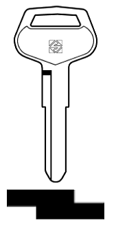 Afbeelding van Silca Autosleutel z/plastic kop staal TOY13