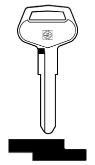 Afbeelding van Silca Autosleutel z/plastic kop staal TOY17