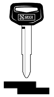Afbeelding van Silca Autosleutel plastic kop brass TOY29RP