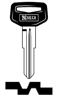 Afbeelding van Silca Autosleutel plastic kop staal TOY24P