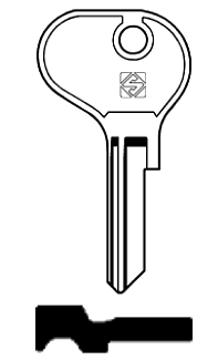 Afbeelding van Silca Autosleutel z/plastic kop staal TOY22