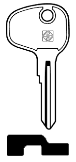 Afbeelding van Silca Autosleutel z/plastic kop staal TOY23