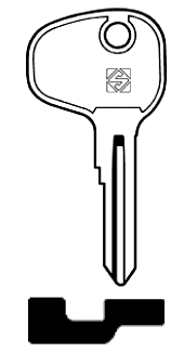 Afbeelding van Silca Autosleutel z/plastic kop staal TOY23R