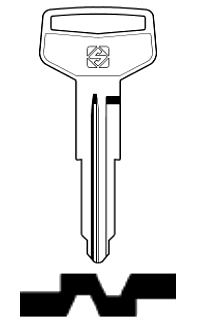 Afbeelding van Silca Autosleutel z/plastic kop staal TOY25R