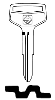 Afbeelding van Silca Autosleutel z/plastic kop staal TOY26