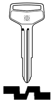 Afbeelding van Silca Autosleutel z/plastic kop staal TOY28