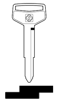 Afbeelding van Silca Autosleutel z/plastic kop staal TOY29