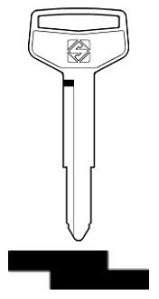 Afbeelding van Silca Autosleutel z/plastic kop staal TOY29R