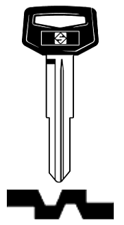 Afbeelding van Silca Autosleutel plastic kop brass TOY36P