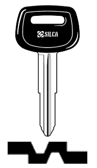 Afbeelding van Silca Autosleutel plastic kop brass TOY38RAP