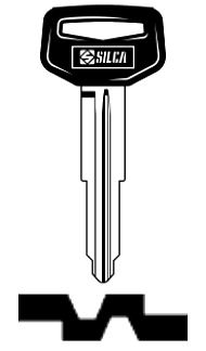 Afbeelding van Silca Autosleutel plastic kop staal TOY37P