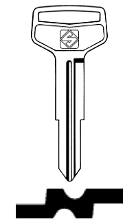 Afbeelding van Silca Autosleutel z/plastic kop staal TOY30