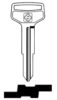 Afbeelding van Silca Autosleutel z/plastic kop staal TOY31