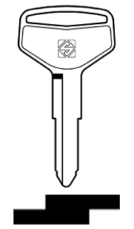 Afbeelding van Silca Autosleutel z/plastic kop staal TOY34