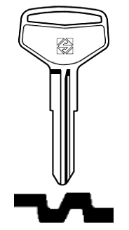 Afbeelding van Silca Autosleutel z/plastic kop staal TOY35R