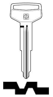 Afbeelding van Silca Autosleutel z/plastic kop staal TOY37