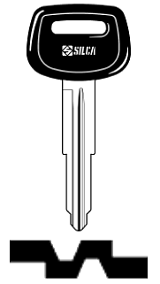 Afbeelding van Silca Autosleutel plastic kop brass TOY37AP