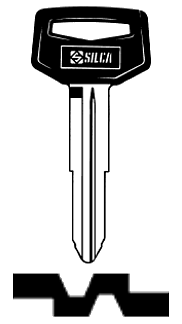 Afbeelding van Silca Autosleutel plastic kop staal TOY38RP