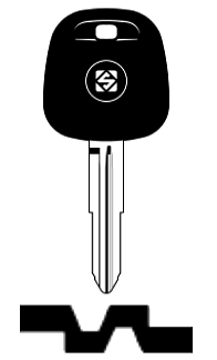 Afbeelding van Silca Transpondersleutel brass TOY41RT4