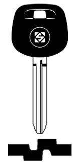 Afbeelding van Silca Transpondersleutel brass TOY43AT18