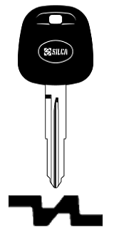 Afbeelding van Silca Transpondersleutel brass TOY46RT3