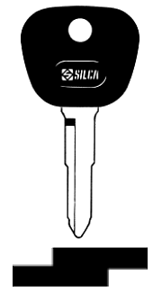 Afbeelding van Silca Autosleutel plastic kop brass TOY4RAP