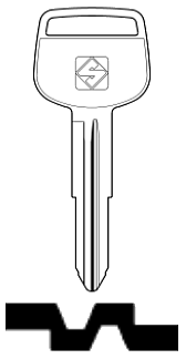 Afbeelding van Silca Autosleutel z/plastic kop staal TOY41R