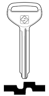 Afbeelding van Silca Autosleutel z/plastic kop staal TOY44