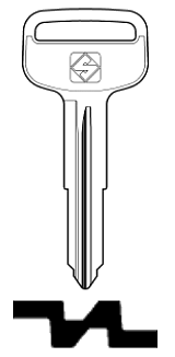 Afbeelding van Silca Autosleutel z/plastic kop staal TOY46R