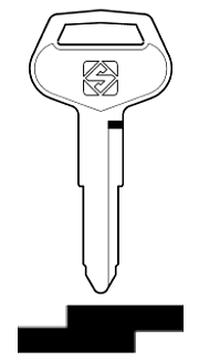 Afbeelding van Silca Autosleutel z/plastic kop staal TOY4R